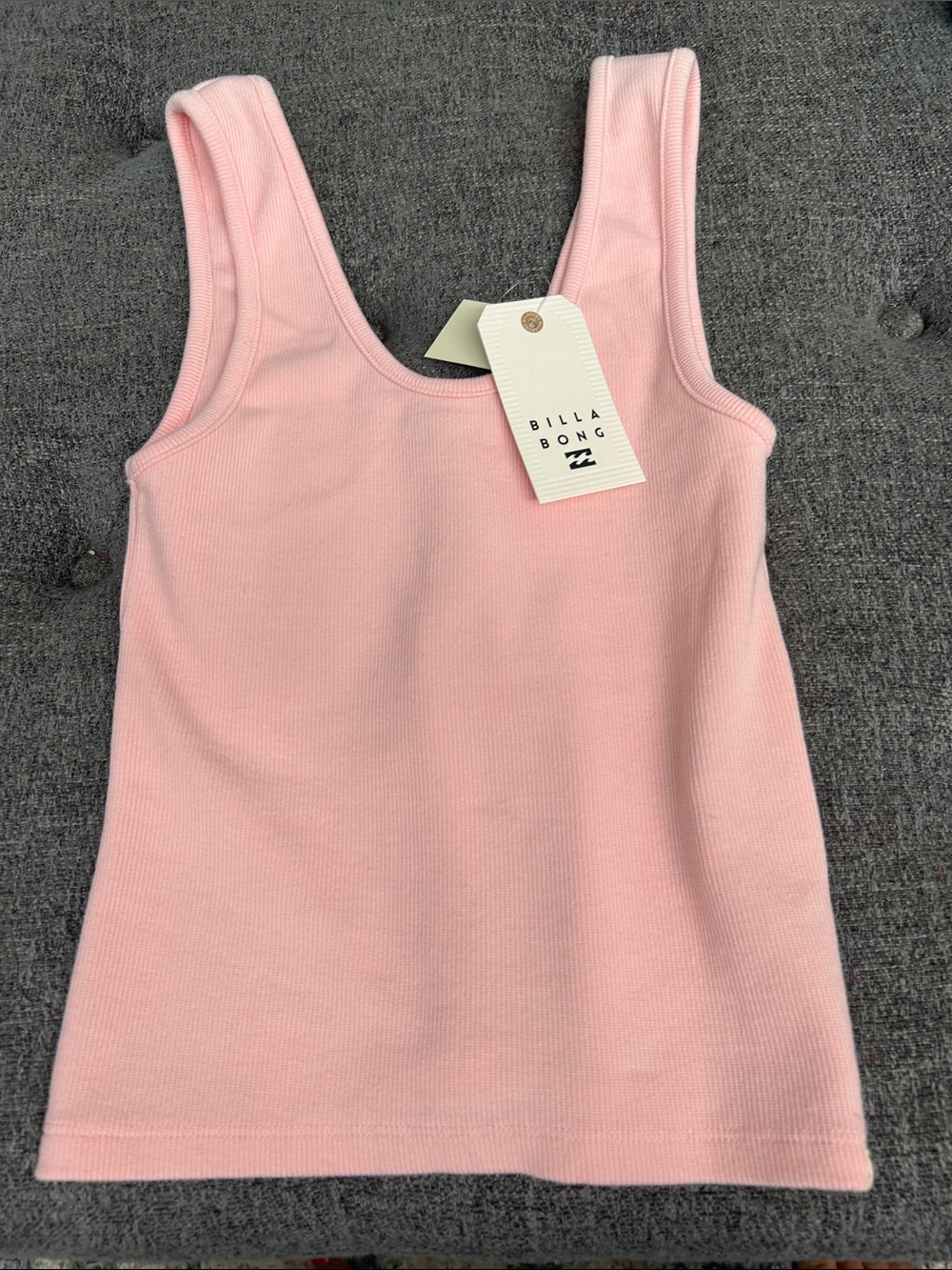 Billabong Light Pink Ribbed Tank Top NWT